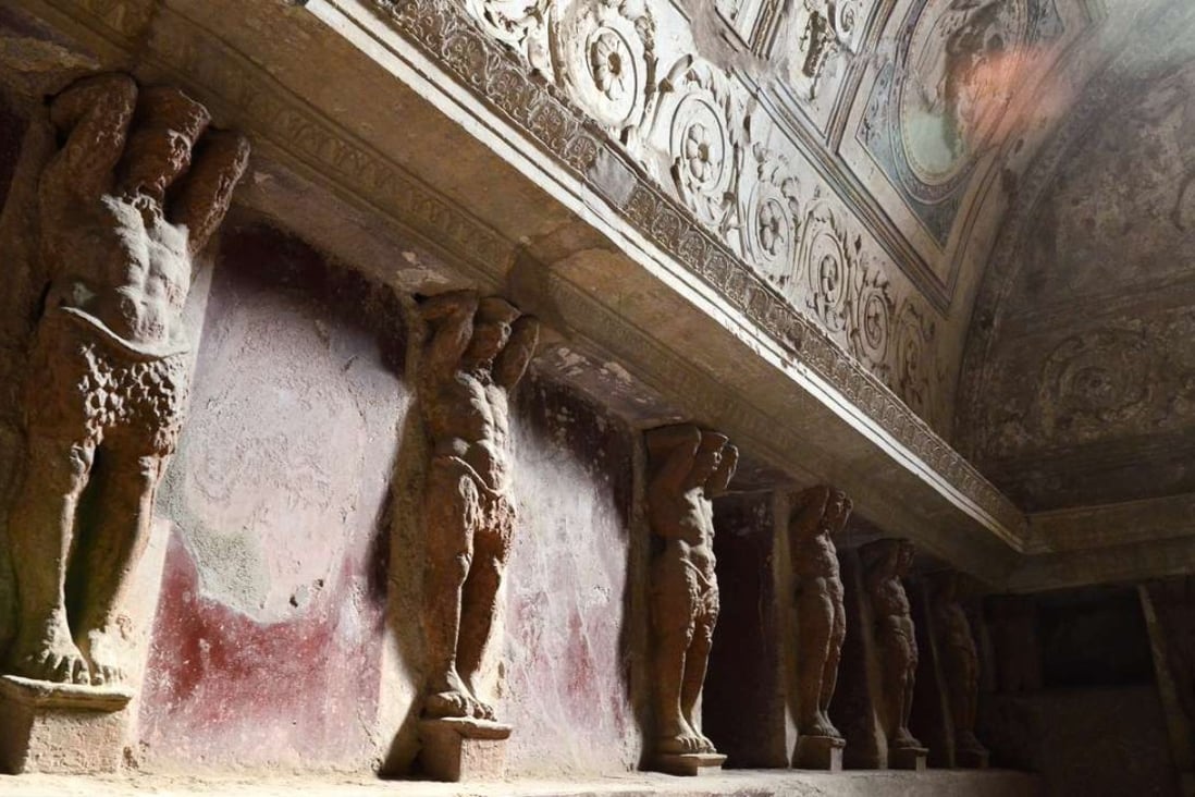 The Forum Baths in Pompeii, Italy.