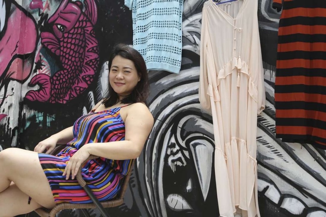 Plus-sized fashion blogger Bertha Chan’s design ideas are bold and creative, including crop tops, off-the-shoulder blouses and jumpsuits. Photo: Nora Tam