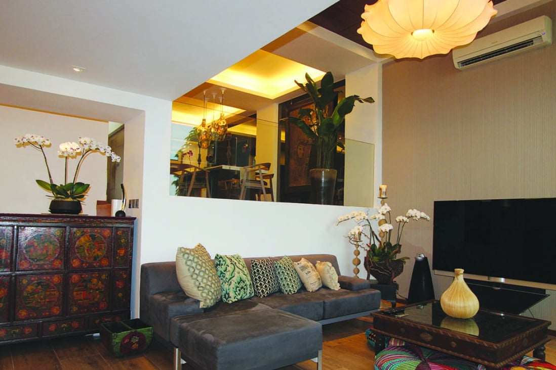 The well-proportioned and bright living room in Sea View Villa.