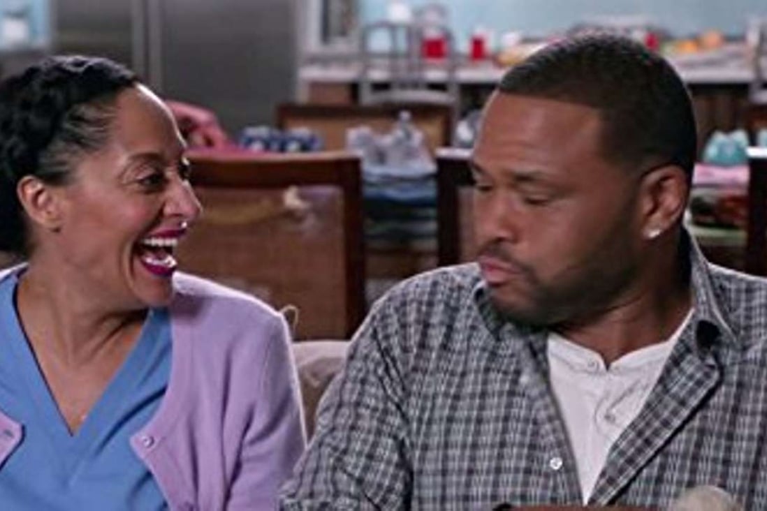 Anthony Anderson and Tracee Ellis Ross in comedy series black-ish.
