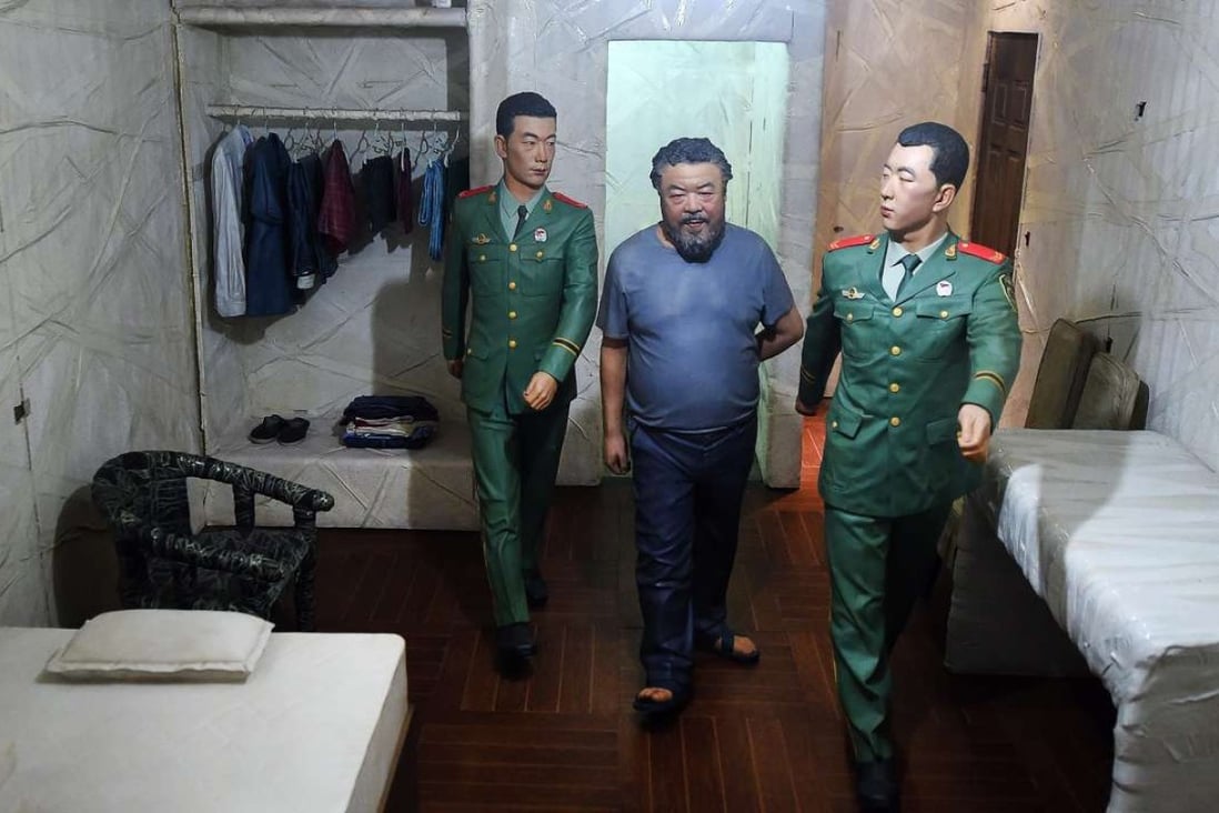 Part of Chinese artist Ai Weiwei's installation S.A.C.R.E.D., which depicts s scene from his time in prison. Photo: EPA