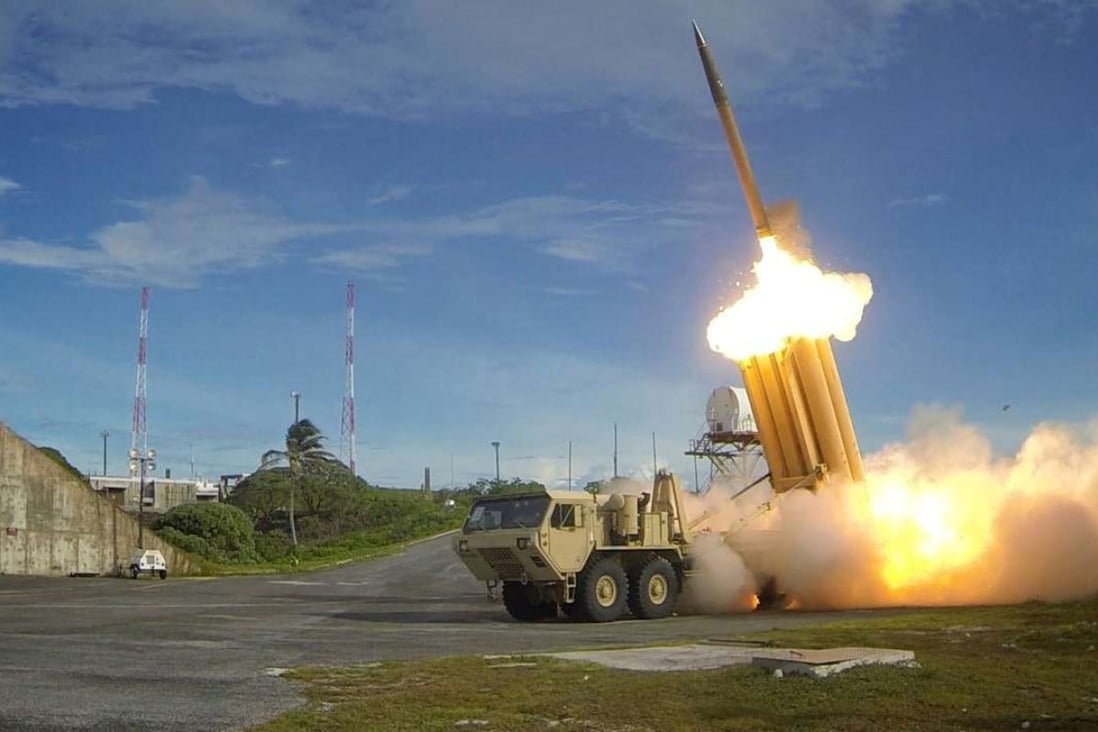 A file picture of the launch of a US Terminal High Altitude Area Defense interceptor launch during a successful test. Photo: Reuters