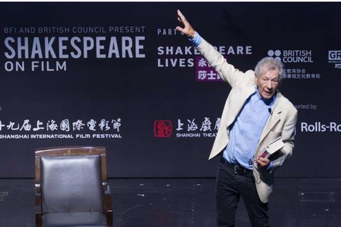 Ian McKellen presents a series of movie adaptations of Shakespearean plays at the Shanghai International Film Festival last month.