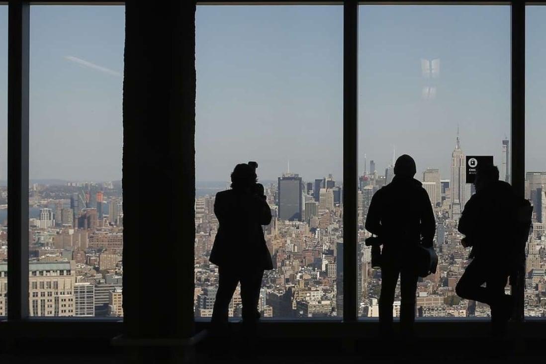 The Manhattan skyline from the 64th floor of the One World Trade Centre tower in New York. Interest in the city’s commercial real estate has growth after Brexit, says JLL. Photo: Reuters