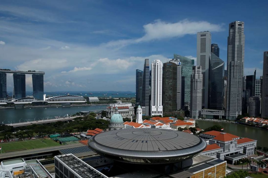 A view of the Marina Bay Sands casino and hotel (left) and the skyline of Singapore's central business district. Photo: Reuters