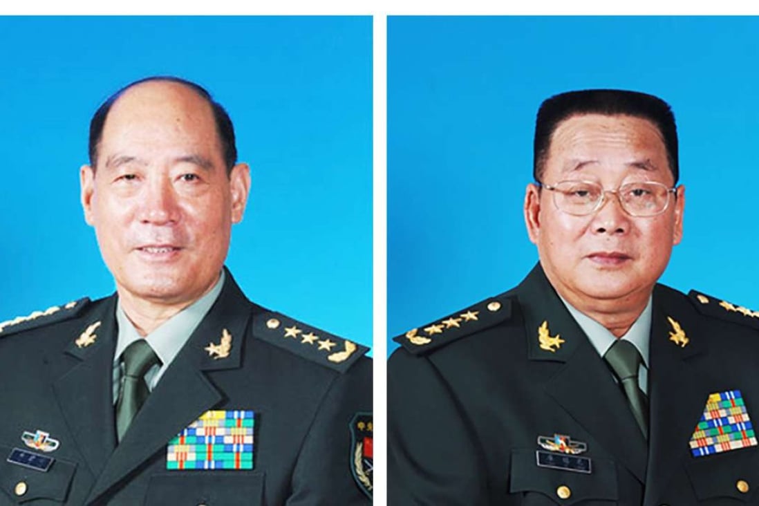 Generals Li Jinai (left) and Liao Xilong. Photo: SCMP Pictures