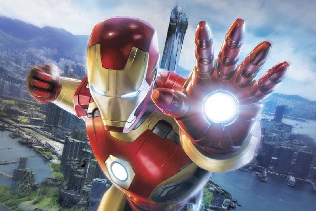 Promotional poster for Marvel's Iron Man Experience, a ride set to open late this year at Hong Kong Disneyland.