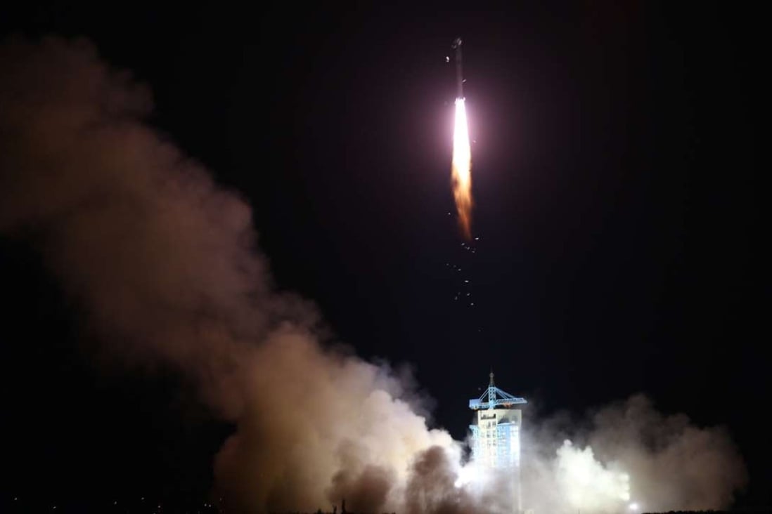 China launches the world's first quantum satellite on top of a Long March-2D rocket from the Jiuquan Satellite Launch Centre on Tuesday morning. Photo: Xinhua