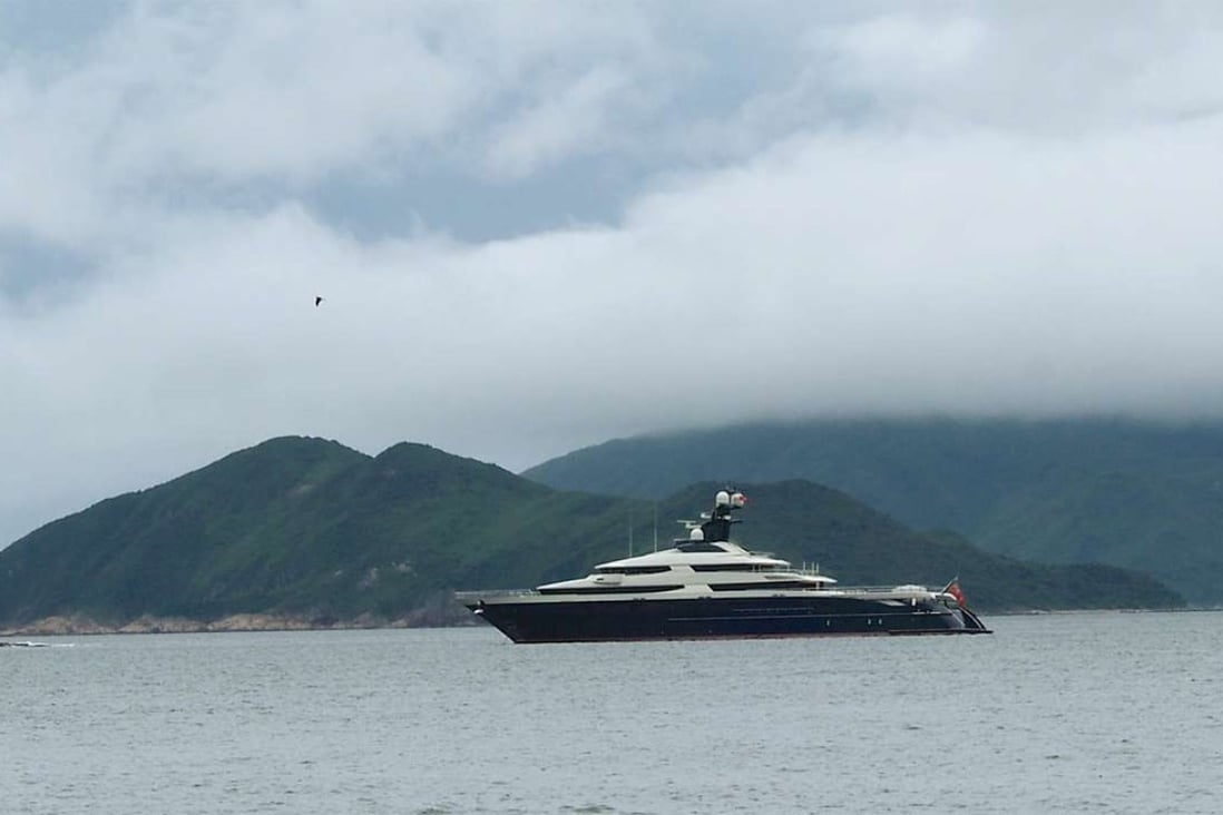The Equanimity is spotted in waters near Sai Kung, Hong Kong. Photo: Howard Winn