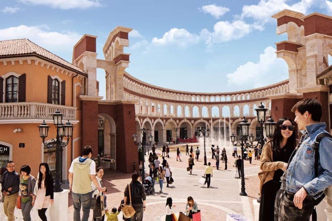 Designer outlets like Florentia Village in Wuqing are thriving while traditional department stores struggle with declining sales. Photo: SCMP Pictures
