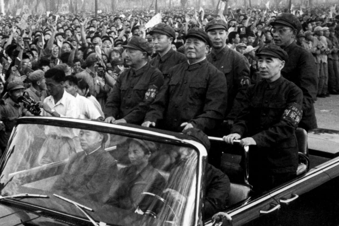Mao Zedong and Lin Biao (right) inspect Red Guards in Beijing’s Tiananmen Square during the Cultural Revolution. Photo: Xinhua