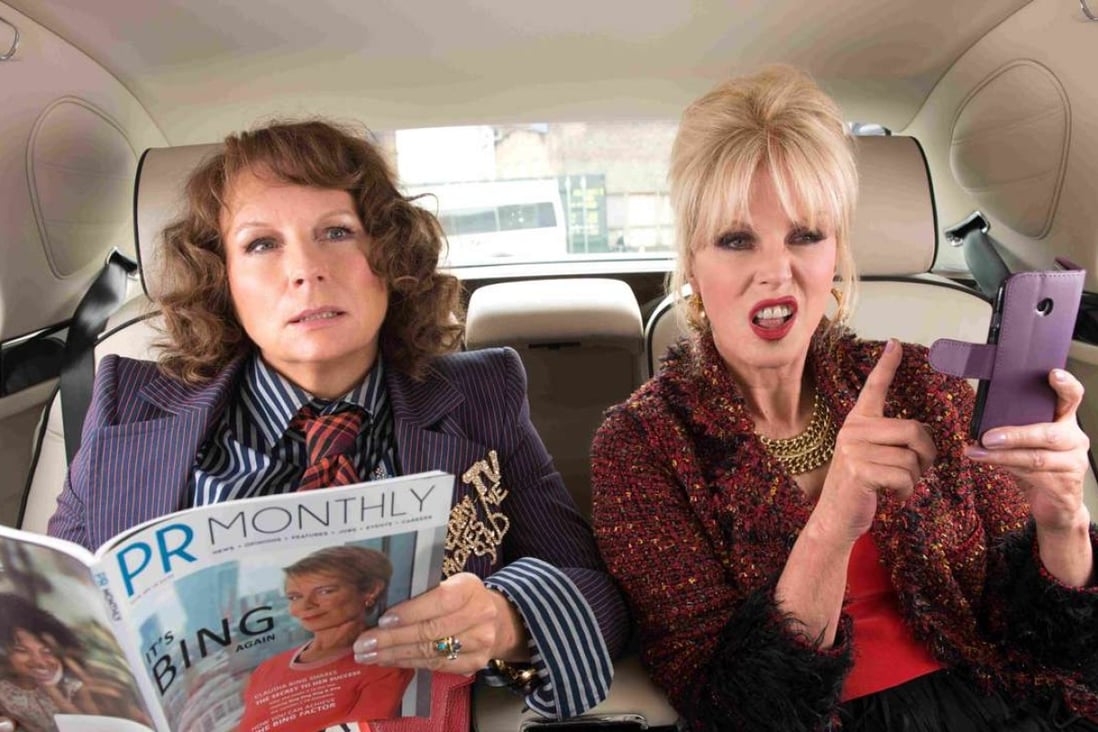 Jennifer Saunders (left) and Joanna Lumley in Absolutely Fabulous: The Movie (category: IIB), directed by Mandie Fletcher.