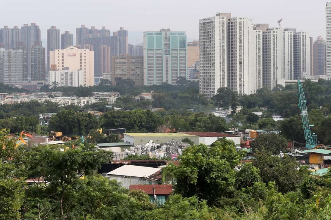 The brownfield site in Wang Chau in Yuen Long is controlled by a rural leader. Photo: Edward Wong