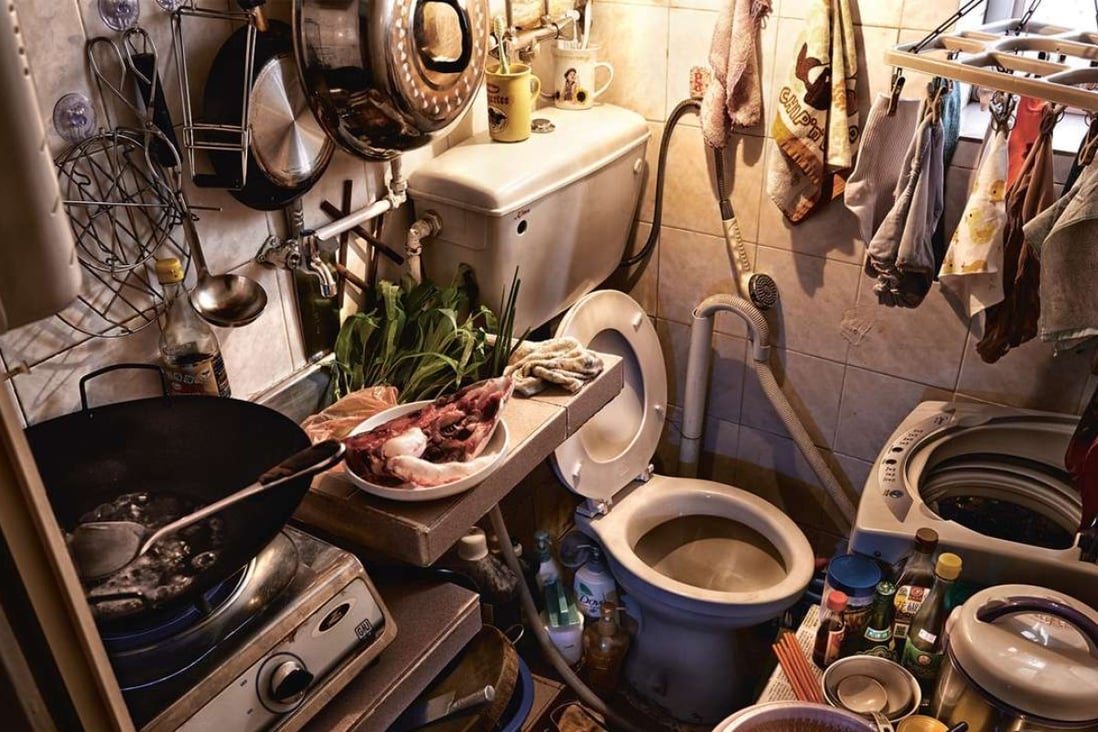 Ye's kitchen-toilet complex is typical in subdivided units in Hong Kong. Photo: SCMP Pictures