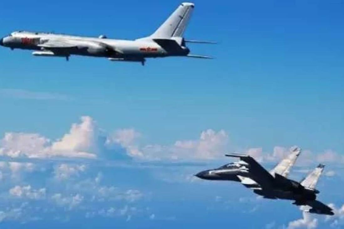 More than 40 H-6K bombers, Su-30 fighters and air tankers took part in the long-range drill on Sunday. Photo: SCMP Pictures