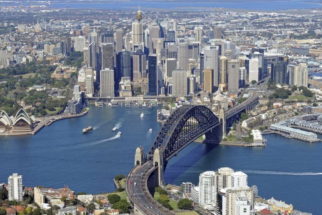 An aerial view of Sydney. Australia’s Treasurer Scott Morrison maintains the key driver behind house price rises has been the lack of supply at a time of low rates. Photo: Getty Images/iStockphoto