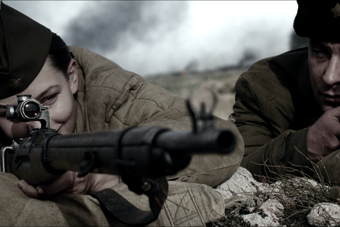 Yulia Peresild stars as sharpshooting sniper Lyudmila Pavlichenko in the film Battle for Sevastopol (category IIB), directed by Serhiy Mokrytskyi.