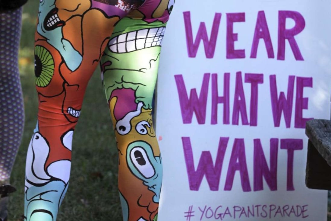 Protesters fight for right to wear yoga pants after letter writer deems