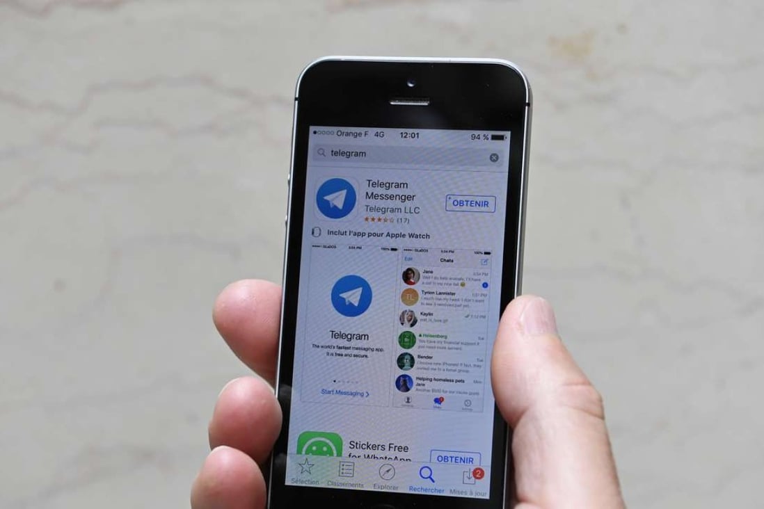 Smartphone app Telegram, favoured by Islamic State thanks to the encrypted messaging it offers. Photo: AFP
