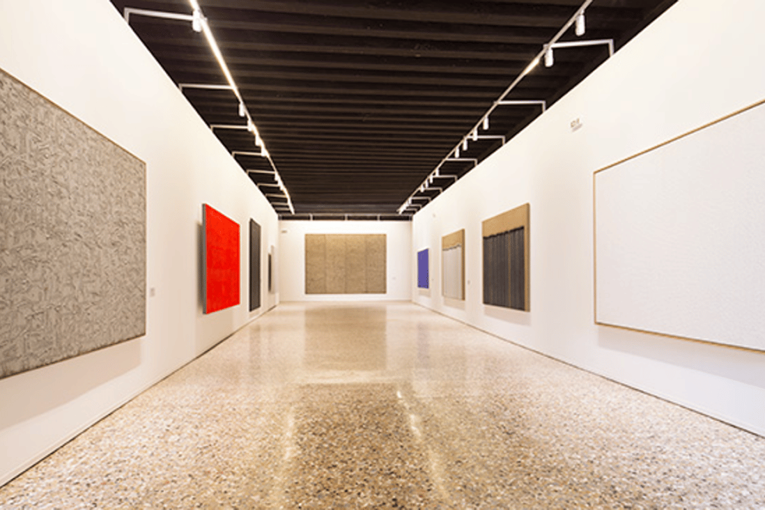 An installation view of "Dansaekhwa" exhibit at the Palazzo Contarini-Polignac in Venice, Italy in 2015. Photo: Kukje Gallery