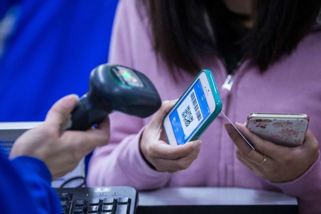 Mobile payments in China surged 52 per cent to 9.4 trillion yuan in the second quarter of this year from the same period of 2015, according to iResearch. Photo: Imaginechina