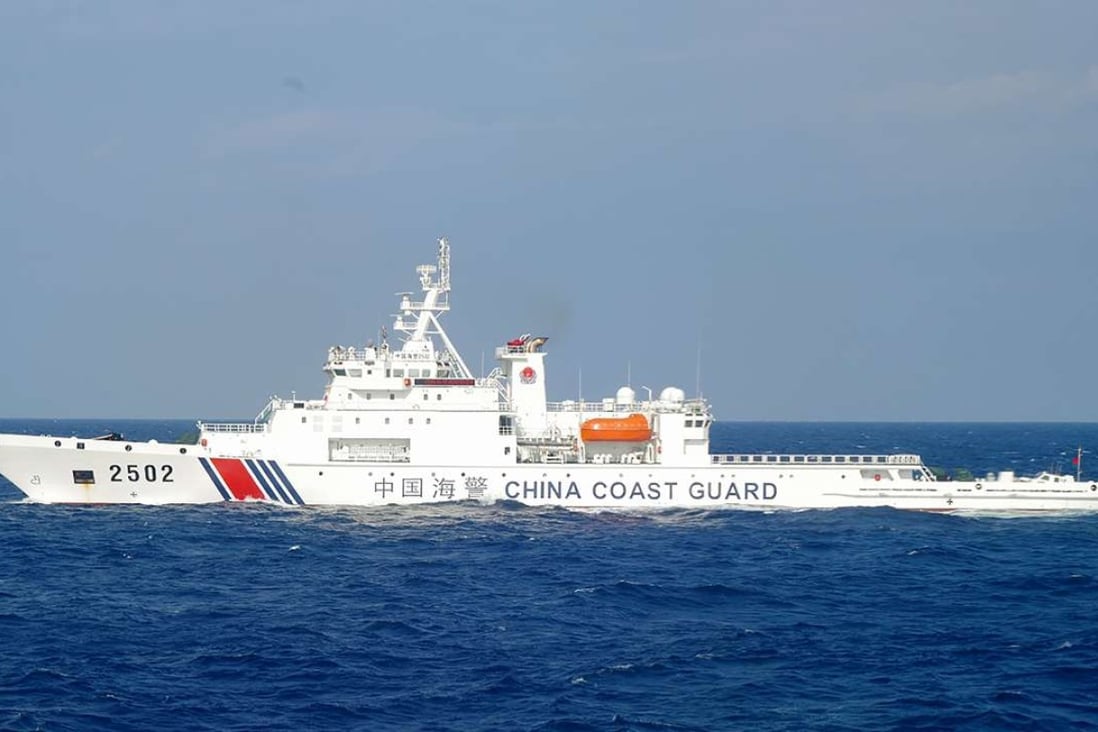 China's patrol boat 2502 sails into waters near the disputed islands in the East China Sea. Photo: AFP