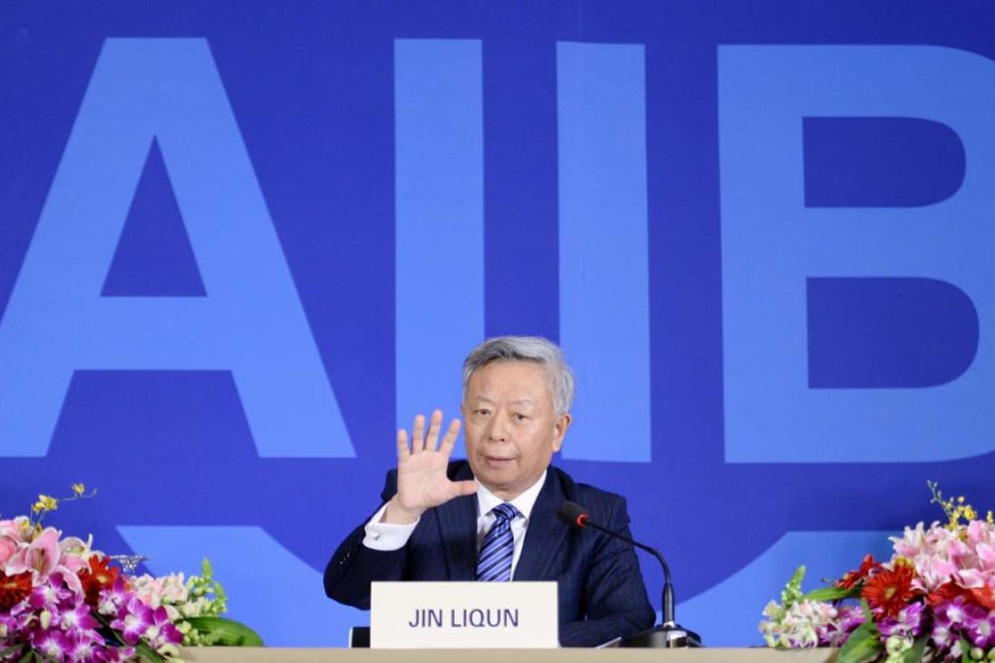 Jin Liqun, the inaugural president of the Asian Infrastructure Investment Bank, speaks at a news conference in Beijing on January 17. Photo: Kyodo