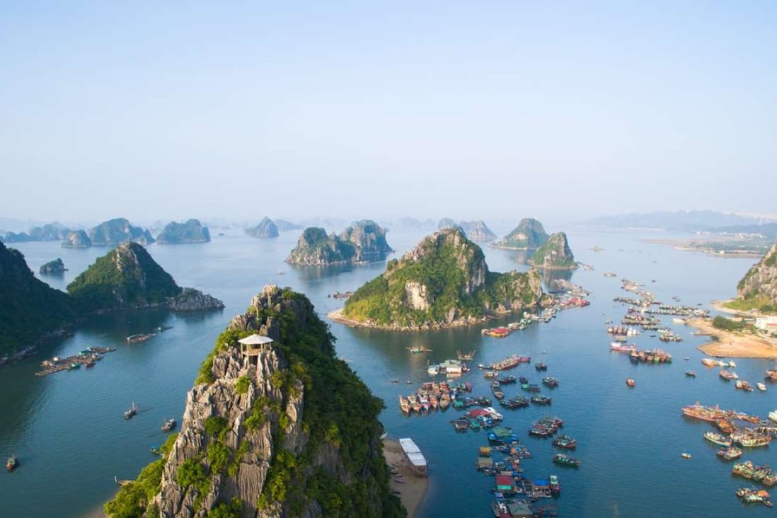 Thousands of limestone islands dominate Halong Bay’s landscape in northern Vietnam. Photo: Thinkstock