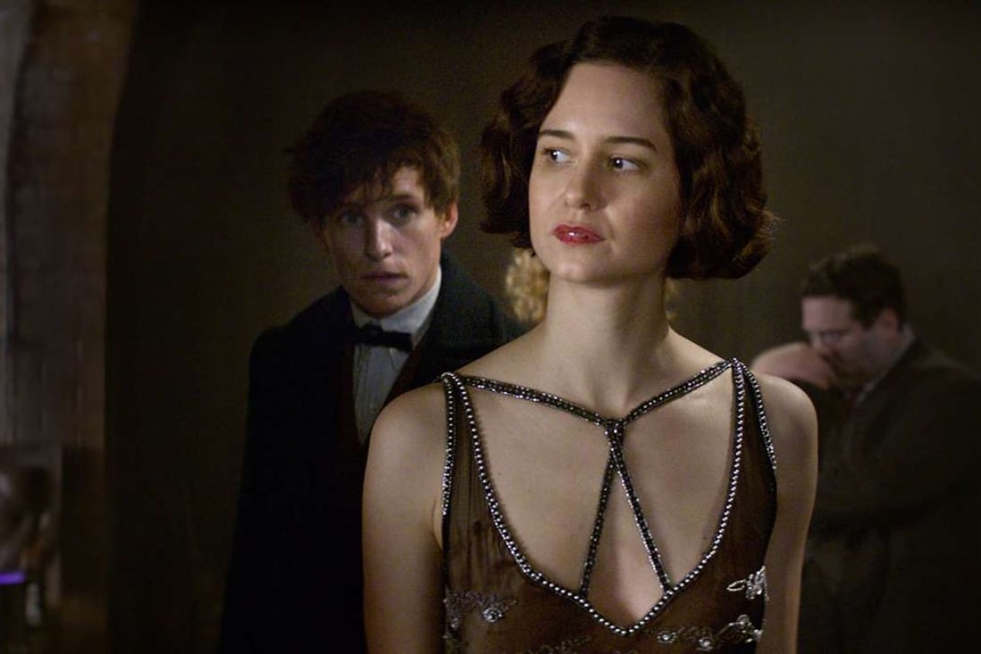 Eddie Redmayne and Katherine Waterston in Fantastic Beasts and Where to Find Them.