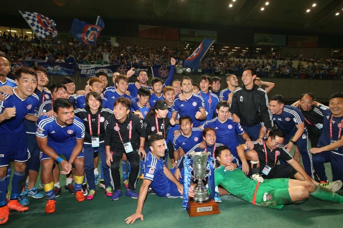 Eastern celebrate winning the 2015-16 Hong Kong Premier League. Photo: SCMP Pictures