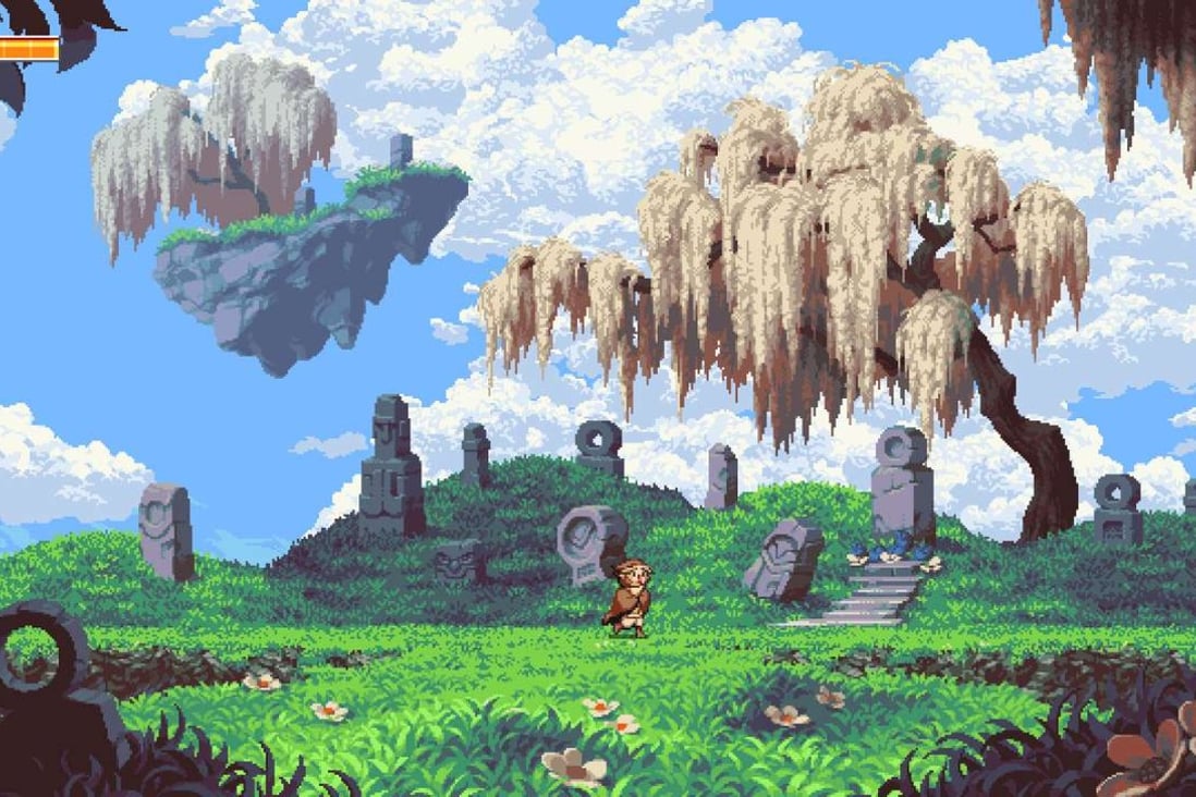 A still from the game Owlboy.