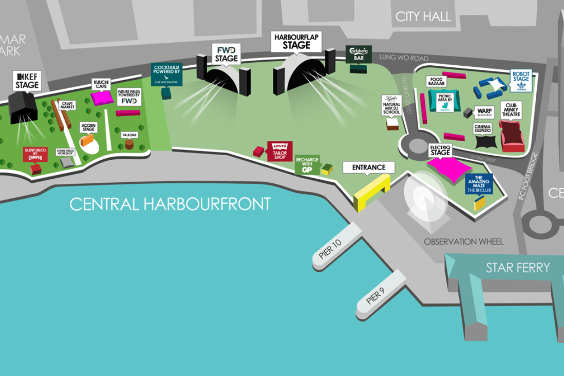 The Clockenflap 2016 site map.