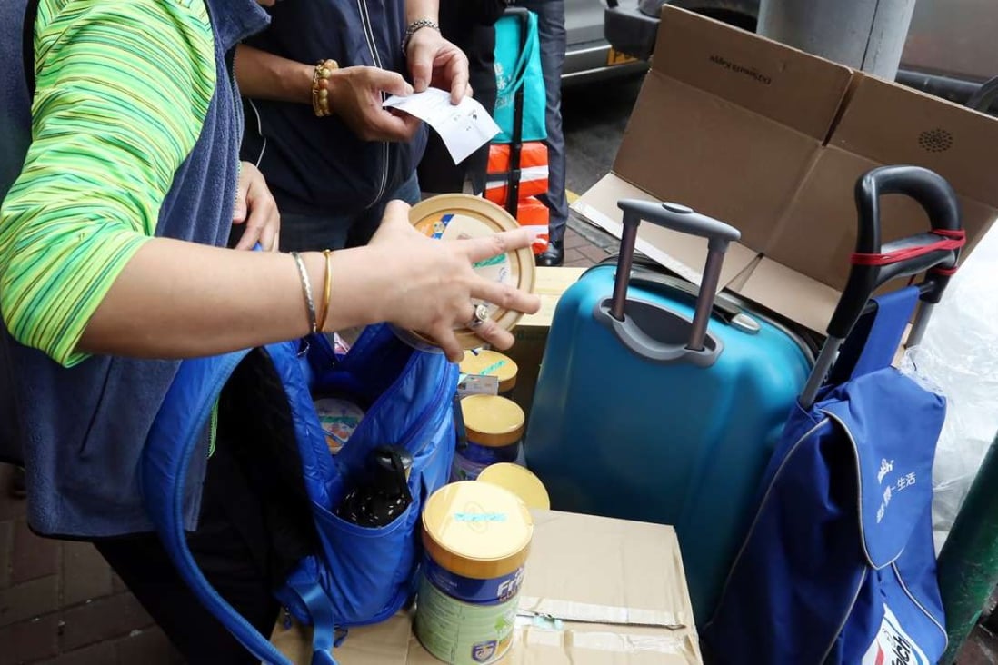 A so-called milk ban was imposed in March 2013 barring anyone from taking more than two cans of infant formula across the border. Photo: Nora Tam