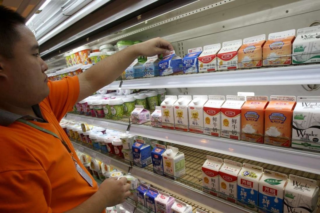 The country’s two biggest dairy giants – Yili and Mengniu – each reached 146 million urban Chinese families in the 52 weeks ended October 7. Photo: Bloomberg