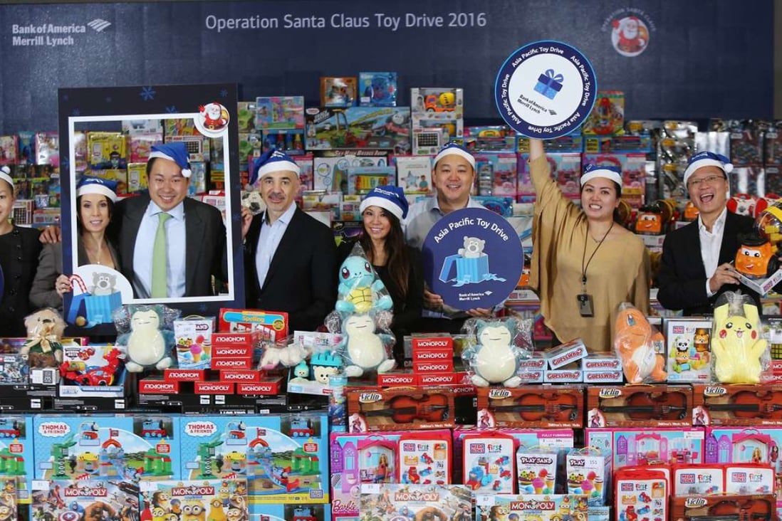 Bank of America Merrill Lynch is working to help underprivileged children enjoy some Christmas cheer with a toy collection event. Photo: Xiaomei Chen