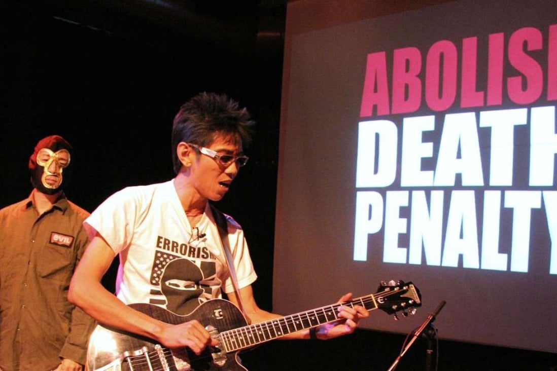A band calling for an end to the death penalty perform in Singapore. Photo: AFP