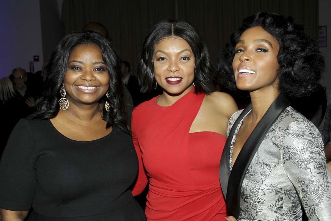 From left: Octavia Spencer, Taraji P. Henson and Janelle Monae at the premiere of Hidden Figures. Photo: AP