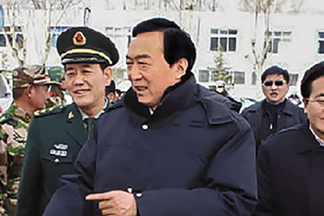 Chen Quanguo, centre, has implemented many policies in his three months as party chief of Xinjiang that he also oversaw in the same position in Tibet. Photo: SCMP Pictures