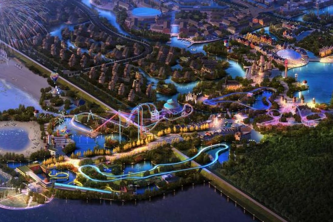 Riverside Investment Group partnered with the American theme park brand Six Flags to build a massive complex in Haiyan, near Shanghai. Tourism and entertainment are areas mainland property companies are eyeing as they enter new niche markets. Photo: SCMP Pictures