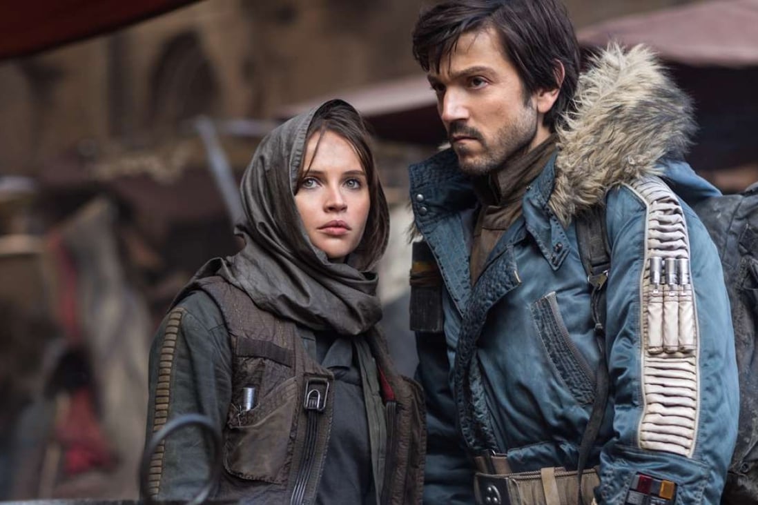 Felicity Jones and Diego Luna in Rogue One: A Star Wars Story.