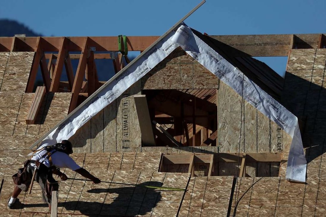 Even with the decline, homebuilding in the US so far this quarter is running at a faster pace on average than the previous three months. Photo: AFP