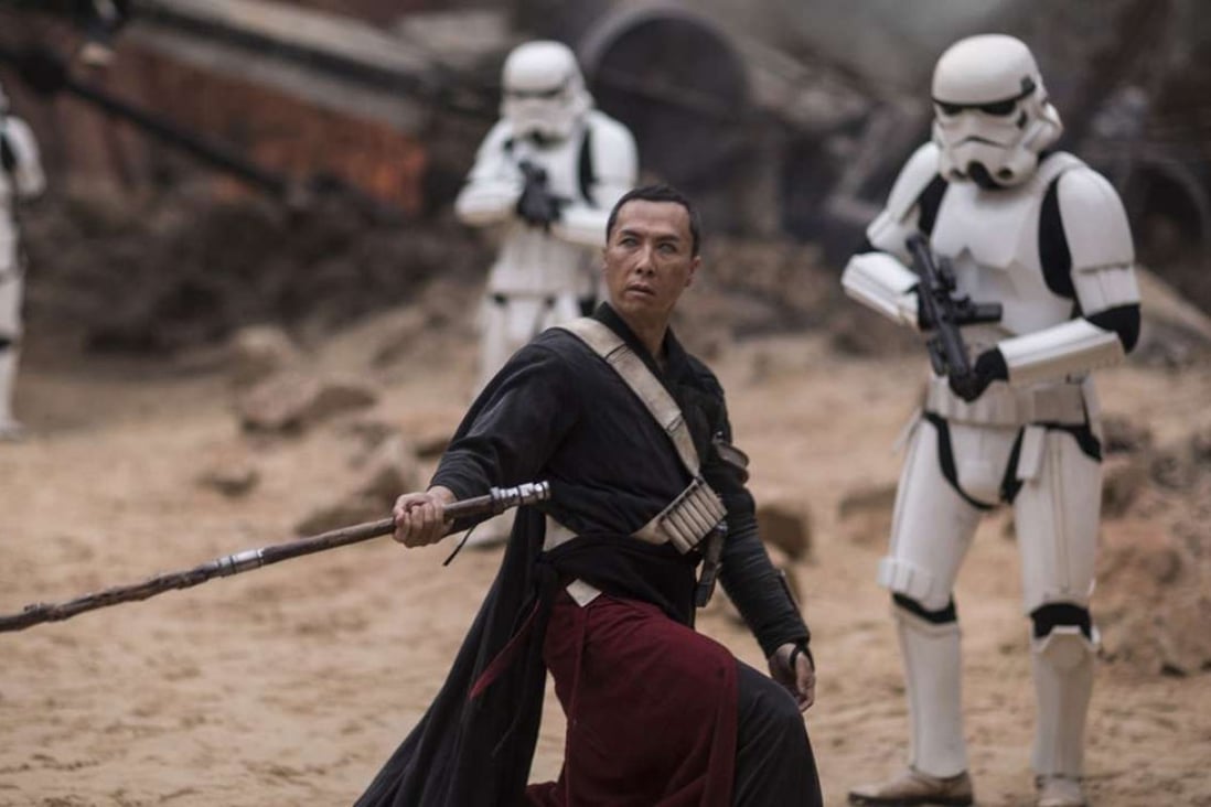 Donnie Yen as Chirrut Imwe in Rogue One: A Star Wars Story, which took US$290 million in its opening weekend. Photo: Lucasfilm