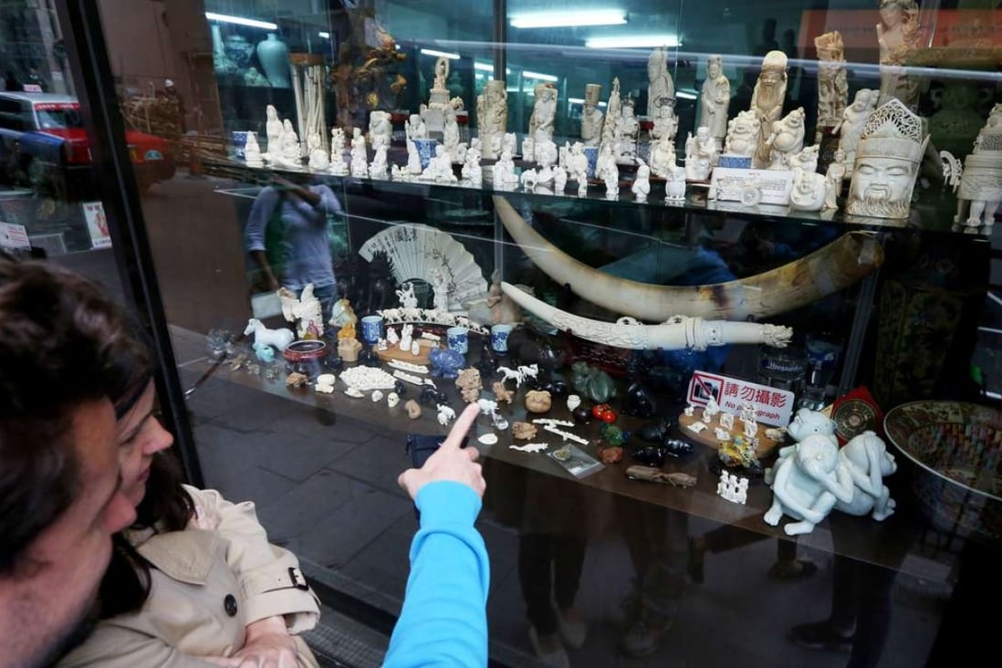These ivory products will probably no longer be available for sale after 2021. Photo: Nora Tam
