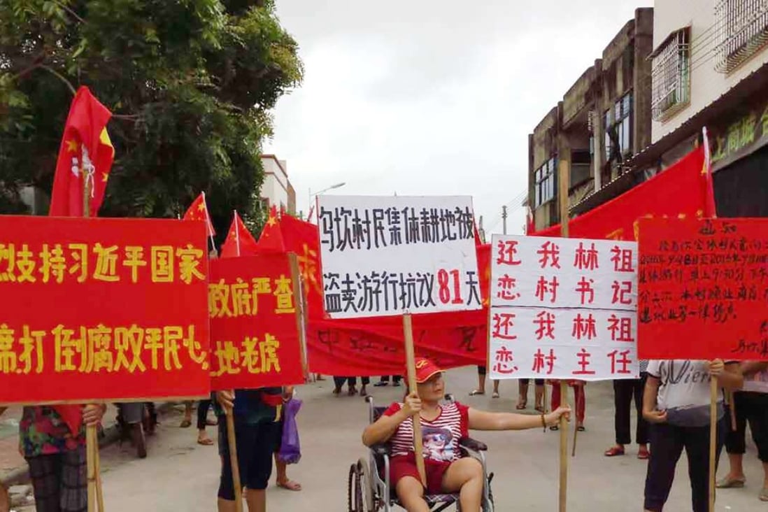 Wukan residents protesting in their village. Photo: Handout