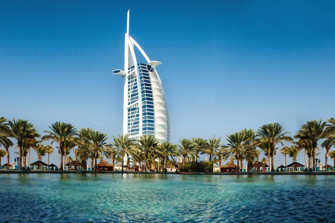 The Burj Al Arab hotel.
