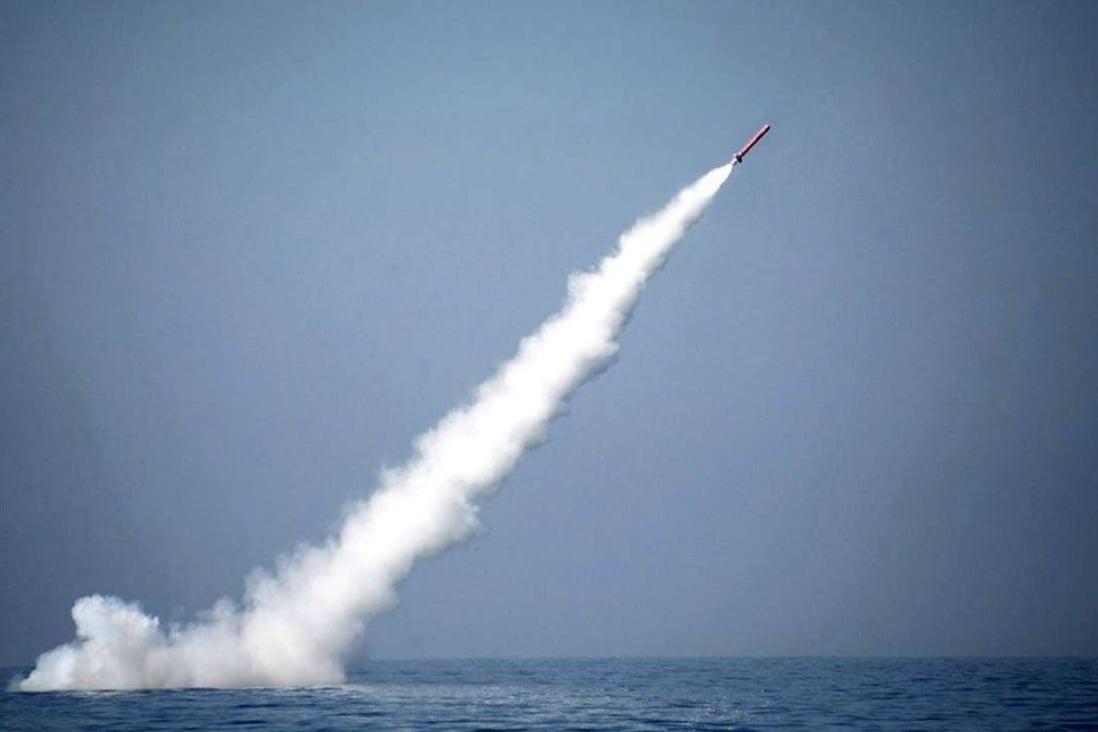 Pakistan Monday successfully test-fired a nuclear-capable missile from a submarine in the Indian Ocean. Photo: EPA