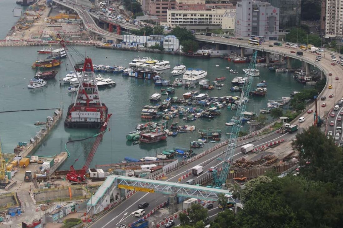 The construction site of the Central-Wan Chai Bypass and Island Eastern Corridor Link as seen last May 10. Photo: David Wong