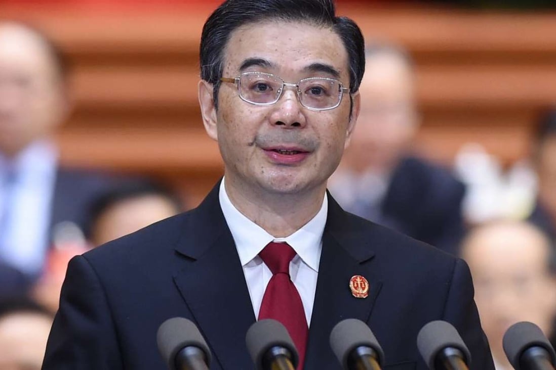 China’s Chief Justice Zhou Qiang, head of the Supreme People's Court, has sparked controversy after warning provincial judges never to fall into the ‘trap’ of embracing erroneous Western ideas such as judicial independence. Photo: Xinhua
