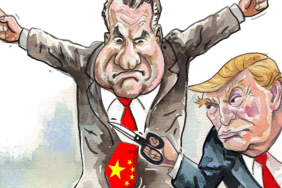 Jean-Pierre Lehmann says the contrasting fortunes of the two nations since Nixon’s landmark 1972 visit bring home the challenges of a Trump presidency