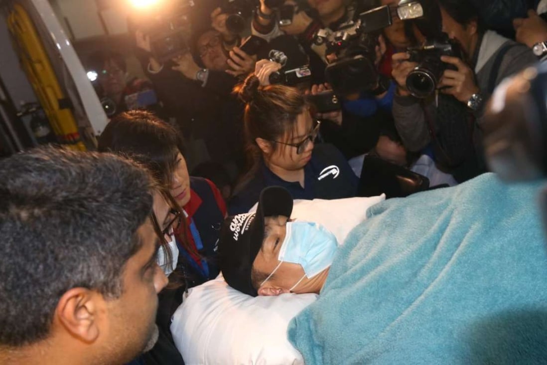 Entertainer Andy Lau Tak-wah was sent to the Hong Kong Sanatorium and Hospital after arriving at Hong Kong International Airport on a private flight. Photo: Handout